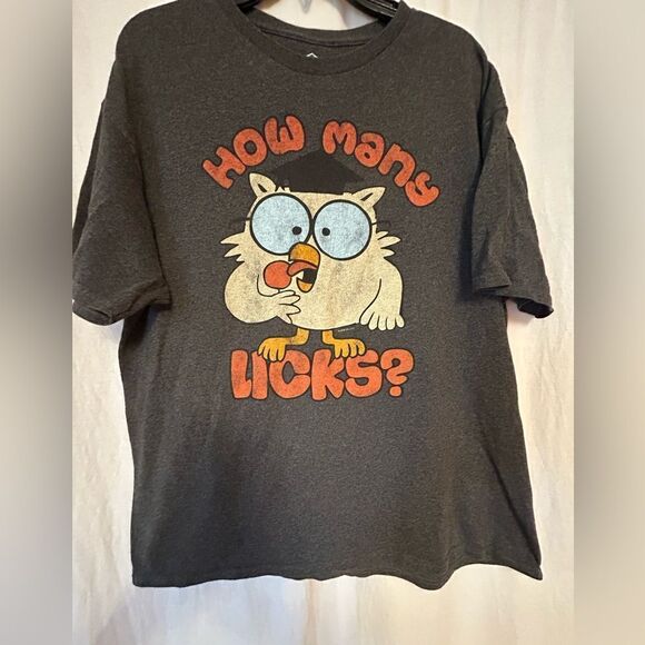 XL Men TNT Vintage 90’s ‘How Many Licks Does It Take?’ Lollipop Commerical Shirt - Picture 1 of 6